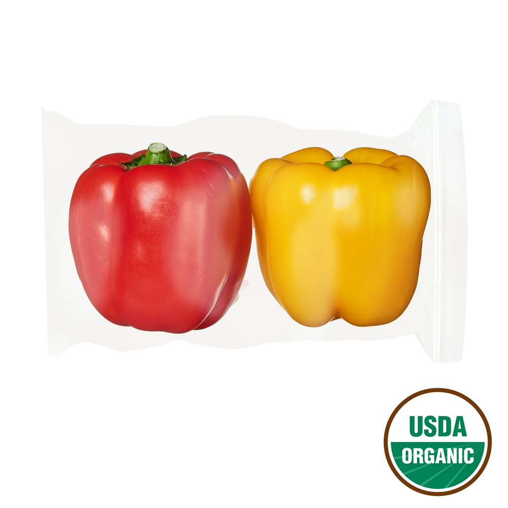 Fresh Whole Organic Mixed Bell Peppers, 2 count