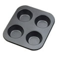 thumbnail image 4 of Tongina 3xKitchen 4-cup Muffin Cakes Pan Bakeware Cake Cookie Baking Tray 3 Pcs, 4 of 8