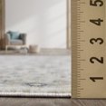 thumbnail image 2 of Loomaknoti Kehleigh Oviel 2' x 3' Oriental Indoor Runner Rug , Cream/Blue, 2 of 9
