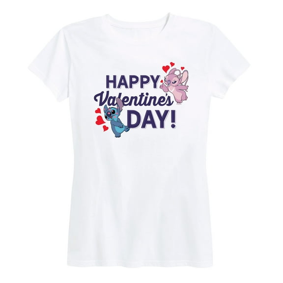 Lilo & Stitch - Happy Valentine's Day - Women's Short Sleeve Graphic T-Shirt