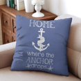 thumbnail image 4 of Navy Blue Nautical Throw Pillow Covers 18x18, Set of 2, Coastal Ocean Anchors Throw Pillow Cases, Decorative Linen Cushion Cases for Couch Sofa Bed Living Room Outdoor, 4 of 7