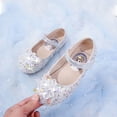 thumbnail image 2 of Toddler Girls Mary Jane Flat Dress Shoes Glitter Elsa Princess Shoes Toddler/Little/Big Kids, 2 of 5
