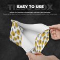 thumbnail image 4 of Uemuo Gold Dots and Leaves Pattern Tissue Box Cover Holder, Triangle with Bottom Belt - PVC Leather Decorative Organizer for Tabletop, Bathroom, Car, Office, 4 of 9
