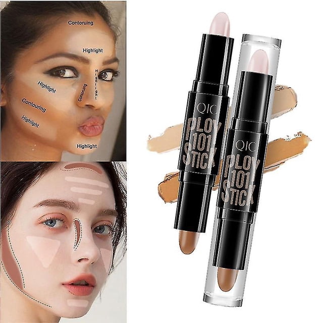 Kit corrector de maquillaje en barra de contorno y resaltado de doble punta para maquillaje moldeador de rostro y cuerpo en 3d