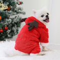 thumbnail image 3 of Traje navideño para perros Disfraz de reno para perros Sudaderas con capucha de lana cálida Jersey navideño para perros Mascotas Traje navideño para perros pequeños y medianos Gatos, 3 of 5