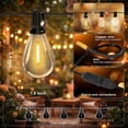 thumbnail image 5 of Mylorn 110FT LED Outdoor String Lights, 50+2 S14 Shatterproof Bulbs, 2FT Spacing, 2700K Dimmable Warm White, IP65 Waterproof, Connectable Patio Garden Porch Deck Decor, 5 of 9