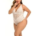 thumbnail image 2 of Ropa interior de encaje sexy para mujer Deep V Mini Cuerpo Ropa de dormir Regalo, Blanco, 4XL Inevent XX000057-10, 2 of 7