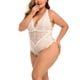 thumbnail image 2 of Ropa interior de encaje sexy para mujer Deep V Mini Body Ropa de dormir Regalo, Blanco, 3XL Jumpingount XX000057-07, 2 of 7