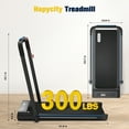 thumbnail image 4 of Hapycity Under Desk Folding Treadmills 2 in 1 Walking Running Machine,Black, 4 of 8