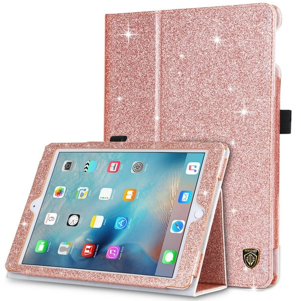 iPad 2017 iPad 9.7 inch Case, Glitter Sparkle Folio Folding Stand Smart