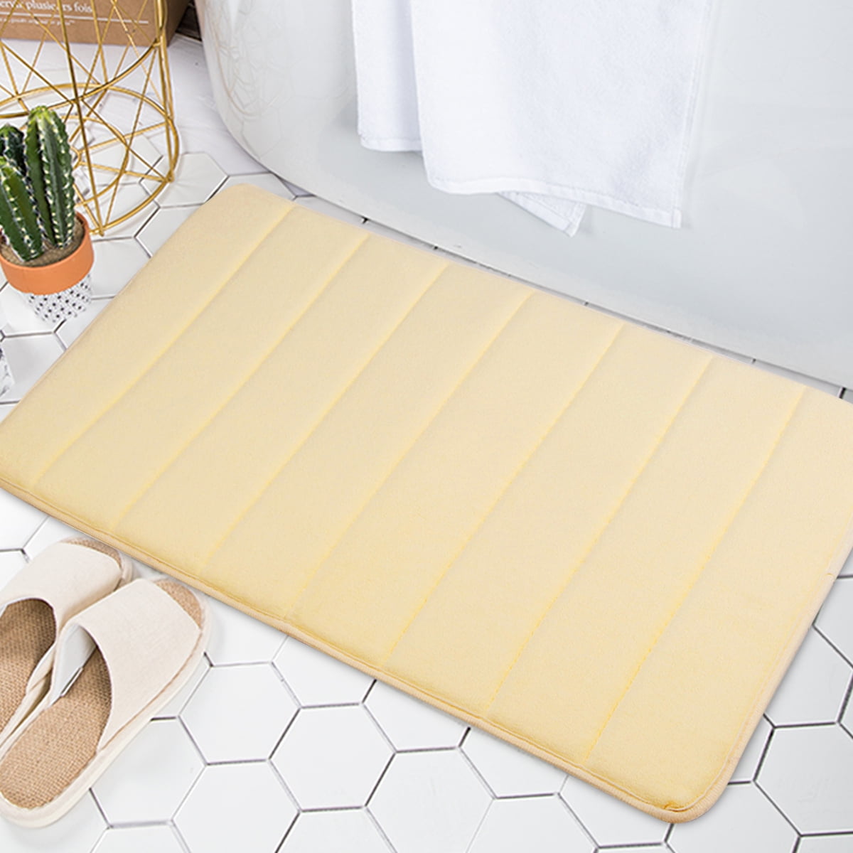 Absorbent Memory Foam Bathroom Bedroom Bath Mat Floor Rug Carpet Non Slip