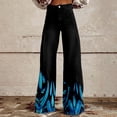 thumbnail image 2 of Bovemsi Wide Leg Pants Woman High Waist Patterned Lightweight Loose Fit Casual Colorful Trouser Jeans Travel Pants, 2 of 9