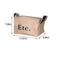 thumbnail image 3 of EIMELI Home Storage Basket Jute Organizer Books Cosmetic Snacks Sundries Box Shelves Large Capacity Clothing Sorting Boxes, 3 of 9