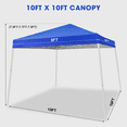 thumbnail image 4 of Gaildon Canopy Tent, 10X10 FT Pop Up Canopy Outdoor Instant Tent Slant Legs with Carrying Bag, Portable Gazebo Shelter for Patio Deck Garden and Beach - 8X8 FT Canopy Cover, 4 of 7