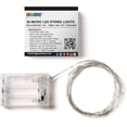 thumbnail image 2 of xianyou-Rtgs Micro LED 20 Super Bright Cold White Color Lights Battery Operated on 7.5 Ft Long Silver Color Ultra Thin String Wire [Newest Version] + 100% Products Satisfaction Guarantee, 2 of 4