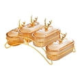 thumbnail image 2 of WeiLaiKeQi Dried Fruit Dish with Lid Appetizer Food Serving Tray for Snack Cookies Nuts Yellow, 2 of 9