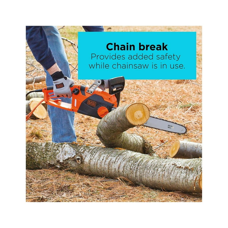 BLACK+DECKER 16-in Corded Electric 12 Amp Chainsaw in the Chainsaws  department at