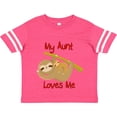thumbnail image 3 of Inktastic My Aunt Loves Me Sloth Boys or Girls Toddler T-Shirt, 3 of 5