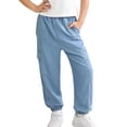 thumbnail image 5 of IFNWSV Girls Jeans Tencel Thin Summer Lyocell With Bow Lace Wide Leg Flare Light Blue 9-10 Years, 5 of 7