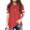 Red, variant on Stripe Sleeve Children Summer T-Shirt Kids Girls Casual O-Neck Tops