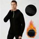 thumbnail image 1 of pstuiky Sudadera con capucha y cremallera de forro polar de color liso para hombre, con parte superior cálida para deportes al aire libre, camiseta informal de manga larga, 1 of 7