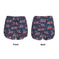 thumbnail image 3 of Yiaed Fire Truck 1 Print Women's Running Shorts with Liner 3 Zipper Pockets Elastic Workout Athletic Gym Yoga Shorts-XX-Large, 3 of 7