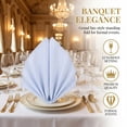thumbnail image 5 of Unique Bargains 12Pcs Cotton Washable Reusable Events Cloth Napkins Sky Blue 16x16inch, 5 of 6