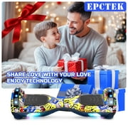 LENOGE Bluetooth Hoverboard, 6.5 300W Powerful Motor Hover Board with LED Lights, 6-10MPH Max Speed Self Balancing Electric Scooter