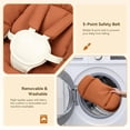 thumbnail image 5 of PRVAETU Electric Baby Swing for Infants, Portable Swing with Bluetooth,5 Speeds,3 Timers,10 Lullabies,5-Point Harness,Remote Control,Brown, 5 of 6