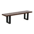 thumbnail image 4 of Fab Habitat Aurora 3-Seater Bench - 63" L Large Rustic Industrial Mango Wood Dining Table Bench, Handcrafted for Living Room or Entryway, Walnut Finish, 4 of 8