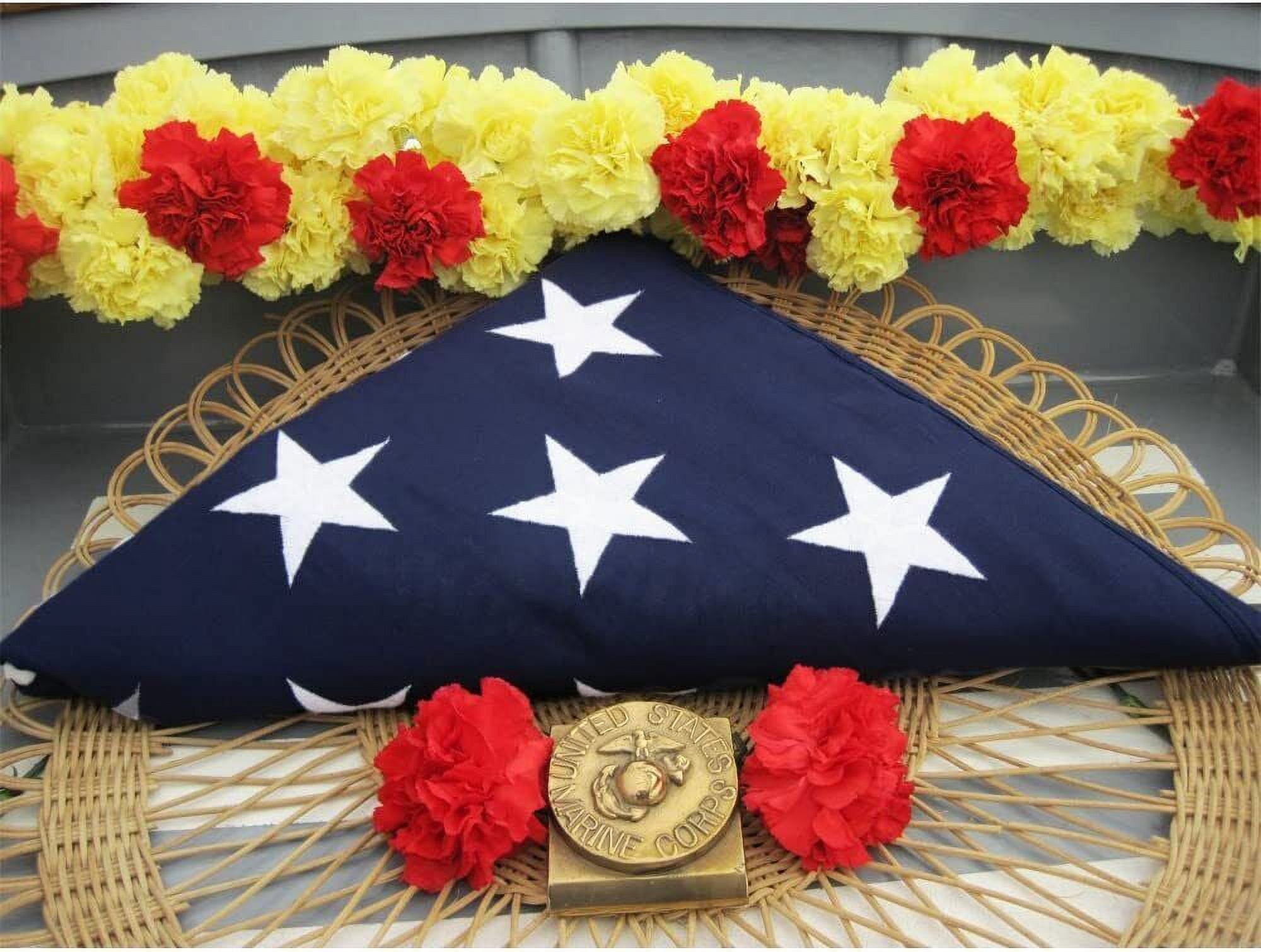 Anley Memorial Flag American US Flag 3x5 Foot Heavy Duty Cotton For Veteran USA Burial Casket Flags