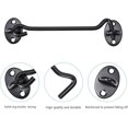 thumbnail image 3 of 2 Pieces Door Lock Hook, Black Stainless Steel Door Hook Lock, with Mounting Screws, for Window, Barn Door, Shed Door, Garage Door (15cm), 3 of 5