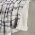 thumbnail image 3 of Mina Victory Faux Fur Jaquard Faux Fur Blue Throws, 50" x 60", 3 of 4