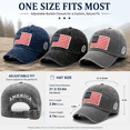 thumbnail image 4 of KuKeDi 3 Pack American Flag Baseball Caps, Washed Cotton Adjustable Dad Hats for Men Women, 4 of 10