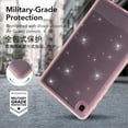 thumbnail image 2 of ELEHOLD For Samsung Tab A7 10.4 (2020) Slim Glitter Clear Case Soft TPU Cover, Military Grade Proetction, Reinforced Shock-Absorbing Corner, Slim&Lightweight, Pink, 2 of 9