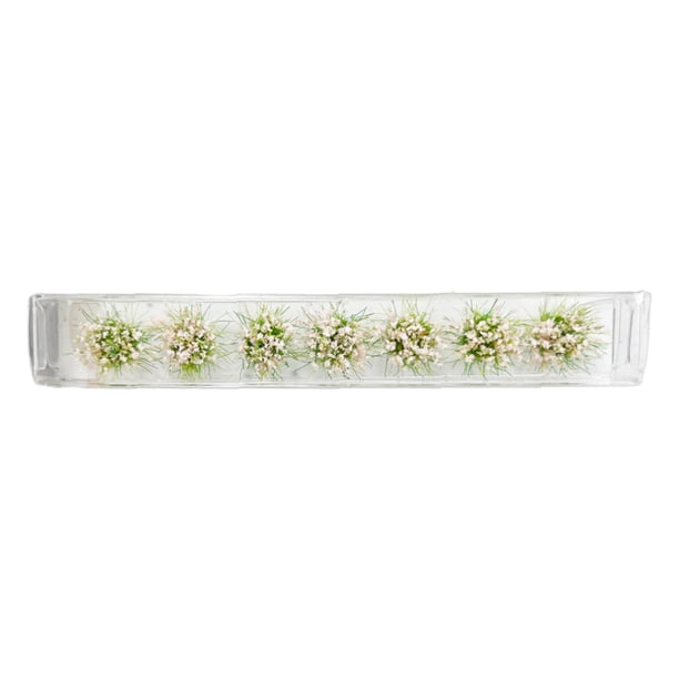 7 piezas 1:35, 1:48, 1:72 y 1:87 de flores de hierba en miniatura para maqueta de diorama Rosa