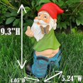 thumbnail image 3 of Mood Lab Garden Gnome - Gnome with Sagging Pants - 9.3 Inch Tall Statue Lawn Garden Figurine, 3 of 4