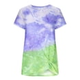 thumbnail image 3 of Tops de mujer Blusa suelta informal de moda para mujer Camiseta con cuello redondo con estampado de Tiy-dye Fridja ghk1702, 3 of 4