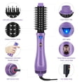 thumbnail image 3 of Cepillo de aire caliente, secador y voluminizador de un solo paso Aima Beauty Salon, cepillo secador de pelo 4 en 1, herramientas de peinado, morado-redondo, 3 of 5