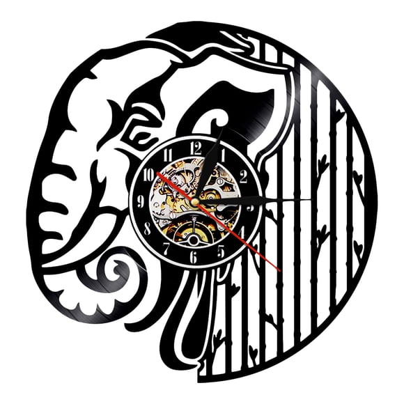Leutsin Vinyl Record Wall Clock Retro Wall Clock Led Night Light Wall Clock