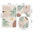thumbnail image 3 of Green Boho Geometric and Plant Pattern Bathroom Rugs Sets 3 Piece,Toilet Cover Set,Absorbent Non Slip Bathroom Mats Sets with U-Shaped Contour Rug Toilet Rug Set, 3 of 5