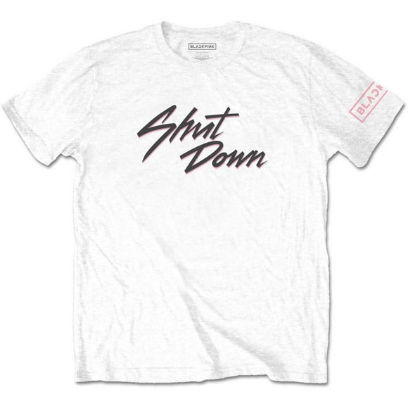 BlackPink Adult Shut Down Sleeve Print Cotton T-Shirt