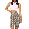 thumbnail image 2 of Loliuicca Women Printed Stretch Short High Waist Athletic Biker Short Pants, 2 of 4