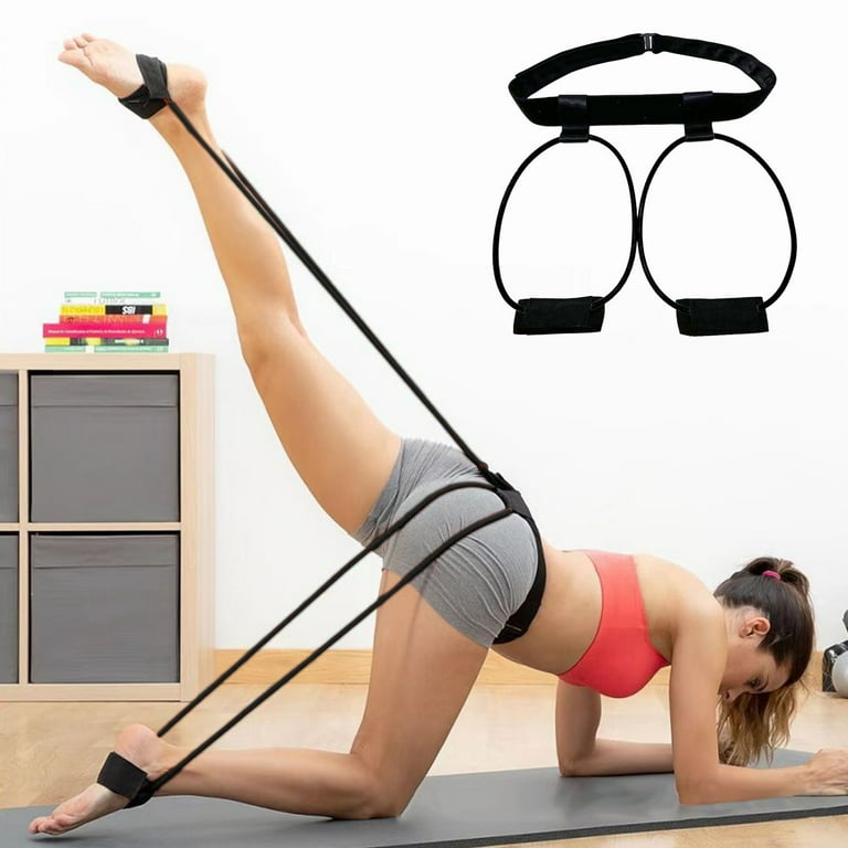 Litrail Glute Resistance Band with Foot Loops, Adjustable Non-Slip
