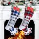 thumbnail image 1 of Medias navideñas para mascotas, 18.0 in de gran pata a cuadros con almacenamiento de fotos para perros, gatos, medias navideñas, decoraciones navideñas, decoración de temporada navideña familiar, jueg, 1 of 5