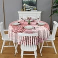 thumbnail image 2 of Round Waterproof Tablecloth 60×60 Inch, Boho Style Reusable Indoor/Outdoor Durable Table Cover for Party Kitchen Dinner Room Decor, 2 of 6