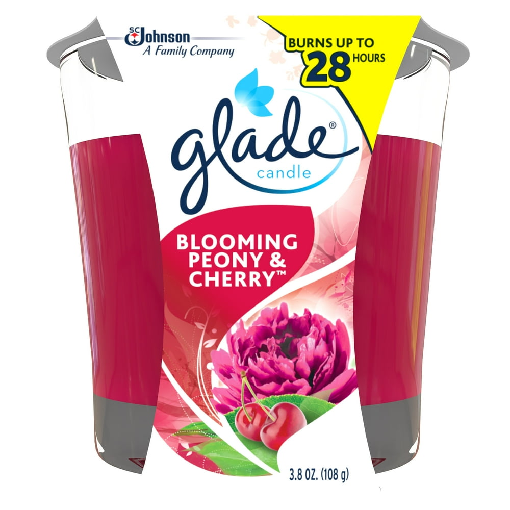 Glade Candle, Blooming Peony & Cherry, 3.8 oz.