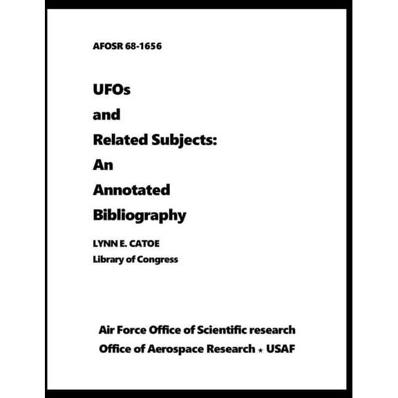UFOs and Related Subjects: An Annotated Bibliography (Paperback)