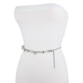 thumbnail image 2 of Hot Women Fashion Belt Hip High Waist Silver Metal Chain Spike Ball Charm M L XL, 2 of 11