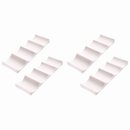 4X Wine Bottle Holder Stackable Wine Rack Cabinet Refrigerator Wine Bottle Storage for Wine Beverage Home Organizer 4 x Storage rack White